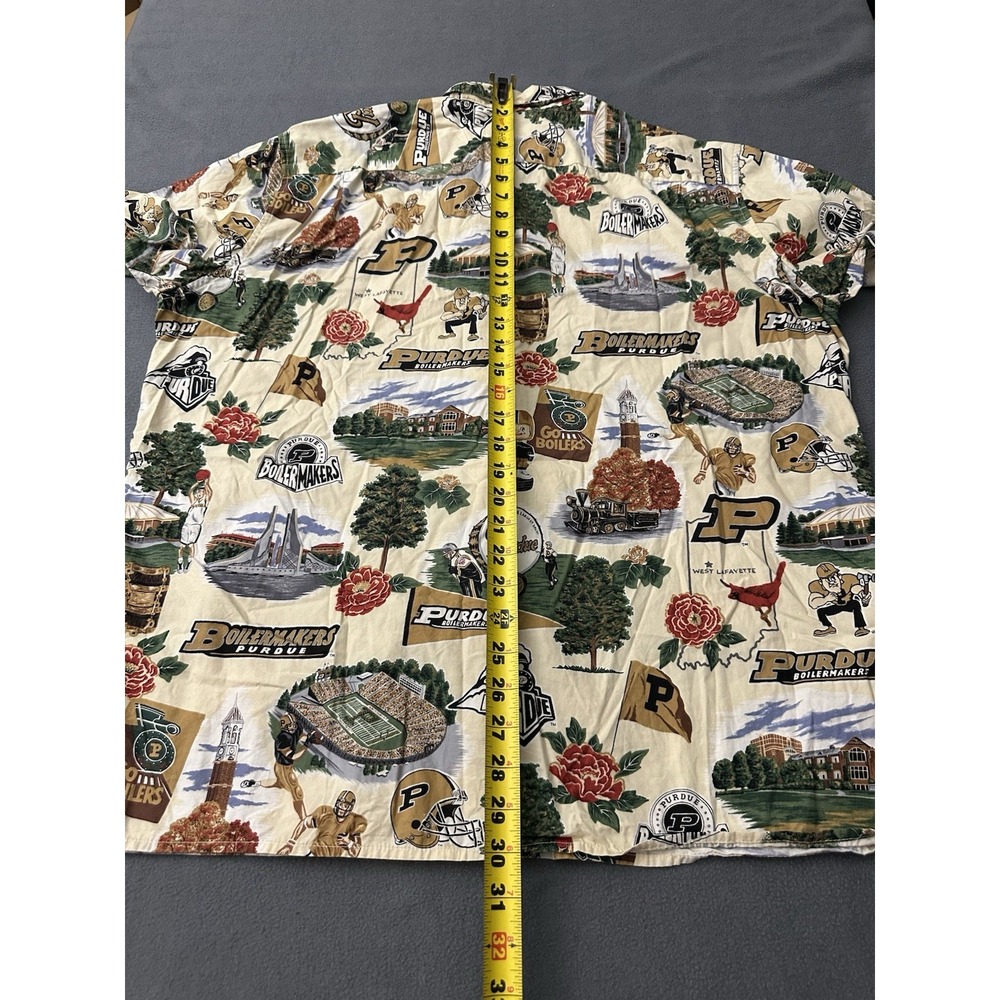 Reyn Spooner Hawaiian Shirt XL Purdue University Boilermakers College Football - Picture 6 of 7
